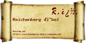 Reichenberg Ábel névjegykártya
